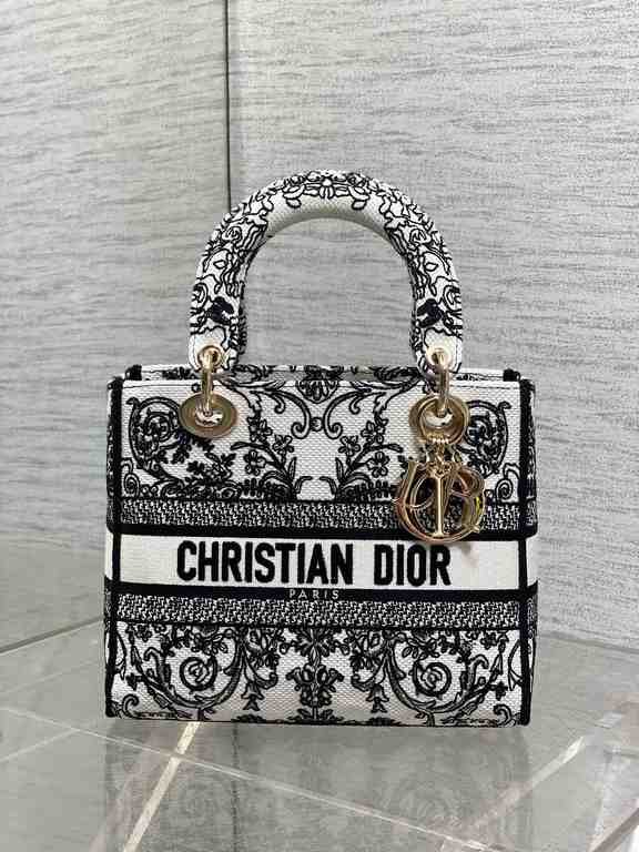 Lady Dior Large Bag Multicolor Embroidered Canvas