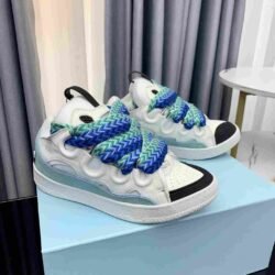 Lanvin Curb Sneaker Mesh and Leather Low-Top