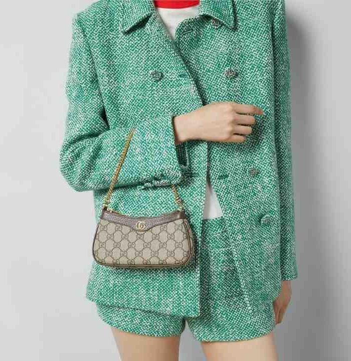 Gucci GG Marmont Half-Moon Zip Around Wallet Bag