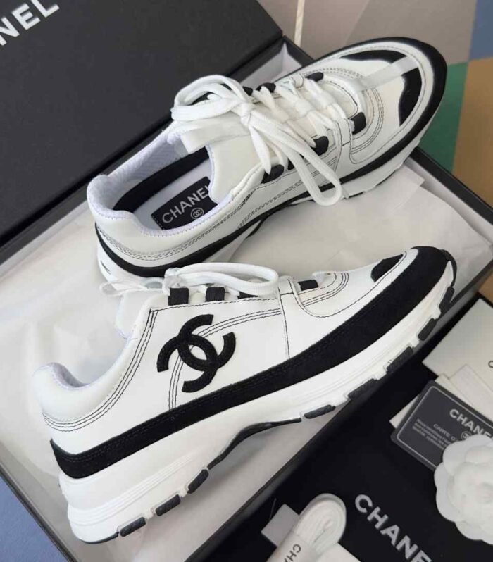 Chanel Quilted Leather High-Top Sneaker