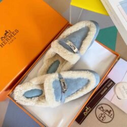 Hermès Santorini Slide Epsom Leather H Logo