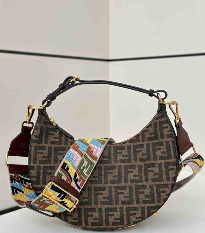 Fendi O'Lock Swing Bag Calfskin Flap